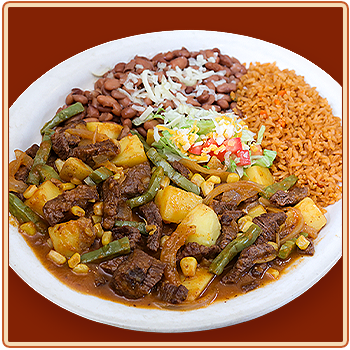 Bistec con Papas y Nopales